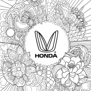 Kleurplaat Van Het Honda Logo 17374-14591