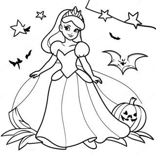 Kleurplaat Van Disney Prinses Halloween 17424-14630