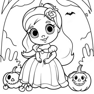 Kleurplaat Van Disney Prinses Halloween 17424-14632