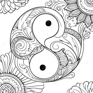 Yin Yang Symbool Kleurplaat 17564-14743