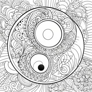 Intricate Yin Yang Ontwerp Kleurplaat 17565-14746