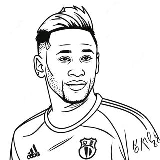 Neymar Dribbelend Met De Bal Kleurplaat 17595-14769