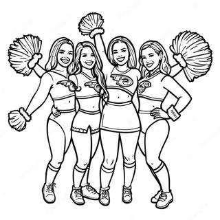 Kleurplaat Van De La Rams Cheerleaders 18106-15172