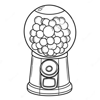 Kleurige Gumball Machine Kleurplaat 18166-15219