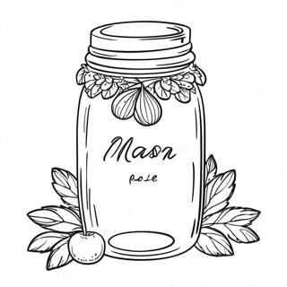 Vintage Mason Jar Kleurplaat 18366-15385