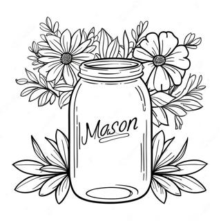 Vintage Mason Jar Kleurplaat 18366-15386