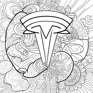 Tesla Logo Kleurplaat 1871-1540