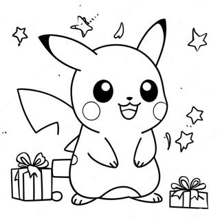 Pikachu Kerst Kleurplaten