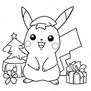 Pikachu Kerst Kleurplaat 1881-1547