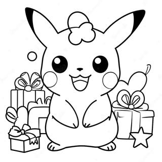 Pikachu Kerst Kleurplaat 1881-1548