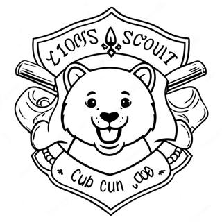 Kleurplaat Van Het Cub Scout Logo 18978-15870