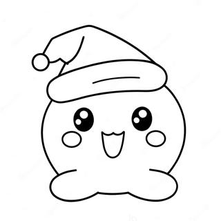 Schattige Squishmallow Met Kerstmuts Kleurplaat 19059-15938