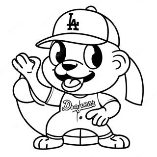 Dodgers Mascotte Kleurplaat 19099-15970