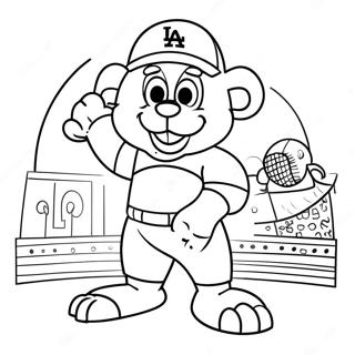 Dodgers Mascotte Kleurplaat 19099-15971