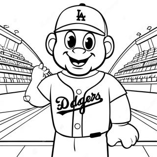 Dodgers Mascotte Kleurplaat 19099-15972