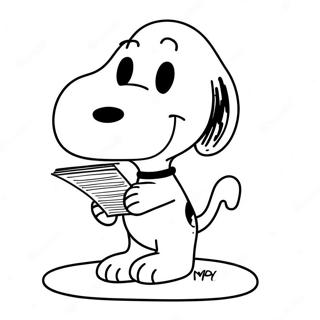 Snoopy Kleurplaat 19158-16015