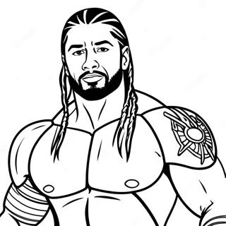 Roman Reigns Wwe Kleurplaat 19228-16072