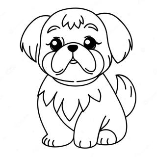 Shih Tzu Puppy Kleurplaat 19318-16144