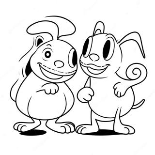 Ren En Stimpy Gekke Avontuur Kleurplaat 19369-16185