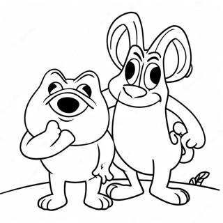 Ren En Stimpy Gekke Avontuur Kleurplaat 19369-16186