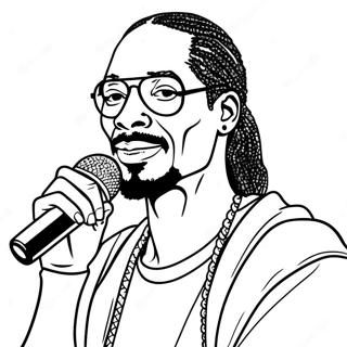 Snoop Dogg Met Microfoon Kleurplaat 19629-18353