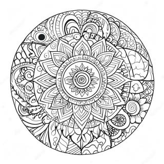 Kleurrijke Chakra Mandala Kleurplaat 19639-18362