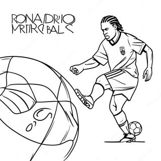 Ronaldinho Dribbelen Met Een Voetbal Kleurplaat 19769-18465