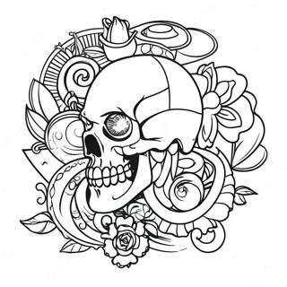 Coole Gangsta Tattoo Ontwerpen Kleurplaat 2022-1662