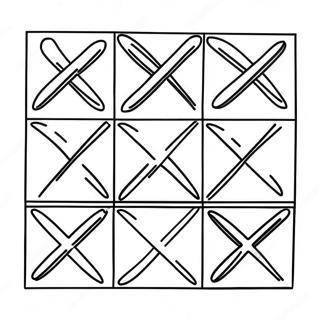 Kleurige Tic Tac Toe Raster Kleurplaat 20312-18873