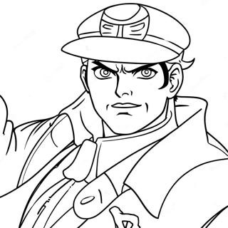 Jotaro Kujo In Actie Kleurplaat 20322-18882