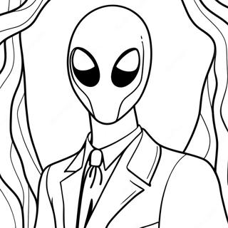 Slenderman Kleurplaat 20541-19054