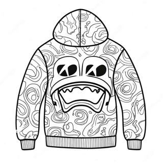 Bape Hoodie Ontwerp Kleurplaat 20813-19265