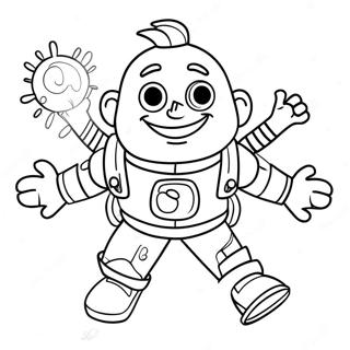 Jimmy Neutron Met Jetpack Kleurplaat 20933-19361