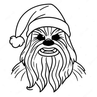 Chewbacca In Een Kerstmuts Kleurplaat 21003-19417