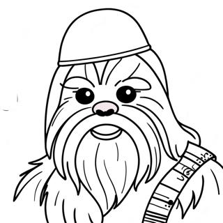 Chewbacca In Een Kerstmuts Kleurplaat 21003-19418