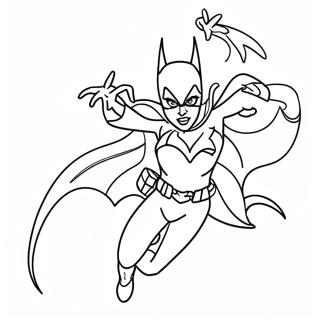 Batgirl In Actie Kleurplaat 21083-19477