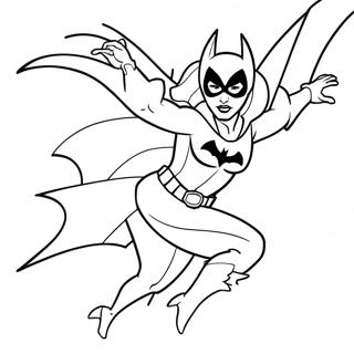 Batgirl In Actie Kleurplaat 21083-19478