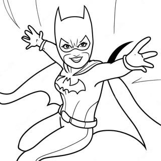 Batgirl In Actie Kleurplaat 21083-19479