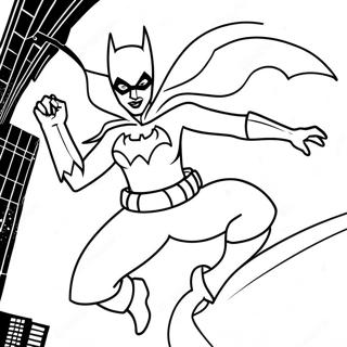 Batgirl In Actie Kleurplaat 21083-19480