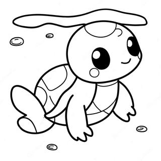 Schattige Squirtle Zwemmen Kleurplaat 2112-1735