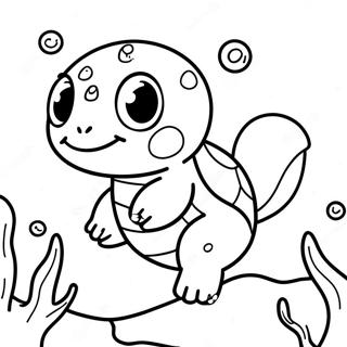 Schattige Squirtle Zwemmen Kleurplaat 2112-1736