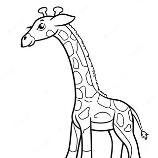 Giraffe Met Gigantische Nek Kleurplaat 2122-1742