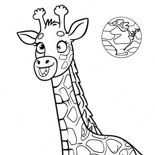 Giraffe Met Gigantische Nek Kleurplaat 2122-1743