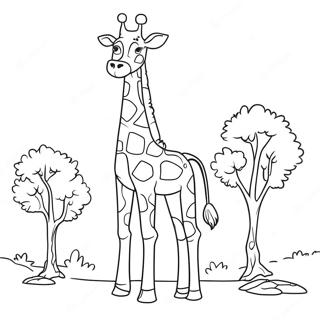 Giraffe Met Gigantische Nek Kleurplaat 2122-1744