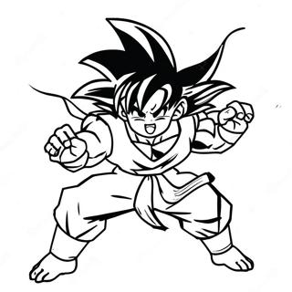 Goku In Epische Strijdhouding Kleurplaat 21313-19661