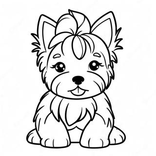 Realistische Yorkie Puppy Kleurplaat 21482-19794