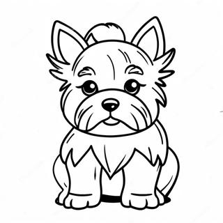 Realistische Yorkie Puppy Kleurplaat 21482-19796