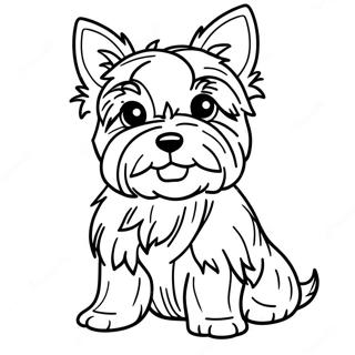 Realistische Yorkie Puppy Kleurplaat 21482-19939