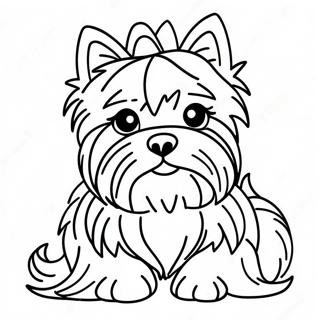 Fluffy Realistische Yorkie Kleurplaat 21483-19799