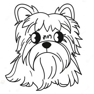 Fluffy Realistische Yorkie Kleurplaat 21483-19942